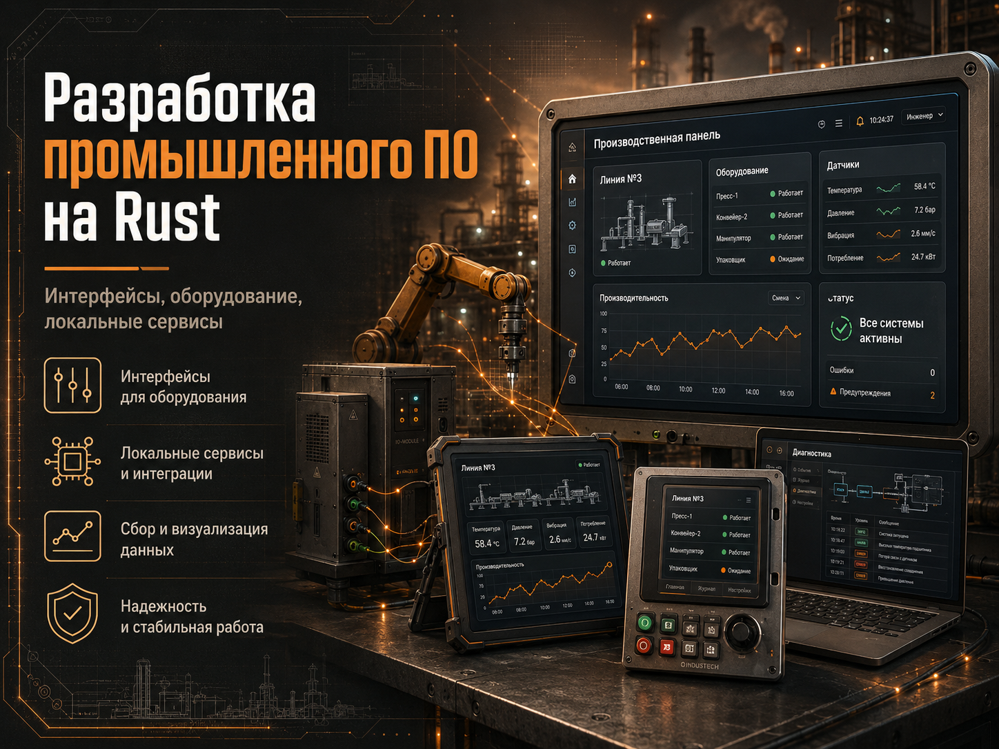Разработка промышленного ПО на Rust: интерфейсы, оборудование, локальные сервисы